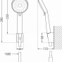 MEXEN/S - R-75 sprchový set point, černá 785755052-70