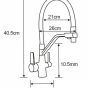 MEXEN - Duo kuchyňská baterie černá 671701-70