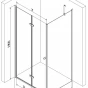 MEXEN/S - Sprchový kout zalamovací Lima 90x80, sklo čiré, chrom + vanička 856-090-080-00-00-4010