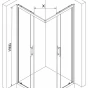 MEXEN - Rio sprchový kout čtvercový 80x80 cm proužky, chrom 860-080-080-01-20