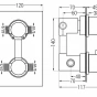 MEXEN - Cube termostatická baterie sprcha/vana 2-W výstup 77502-20