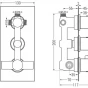 MEXEN - Cube termostatická baterie sprcha/vana 3-output růžové zlato 77503-60