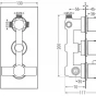 MEXEN - Cube termostatická baterie sprcha/vana 3-output, černá 77503-70