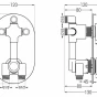 MEXEN - Kai termostatická baterie sprcha/vana 3 výstupy, bílá 77602-20