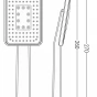 MEXEN - R-54 ruční sprcha 1 funkční černá / chrom 79554-71