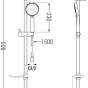 MEXEN/S - Kama DF75 Set umyvadlové a vanové baterie s příslušenstvím, chrom 72503DF75-00