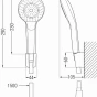 MEXEN/S - R05 Kama vanová baterie se sprchovou soupravou, chrom 7253R05-00