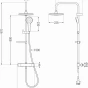 MEXEN/S - KX05 Sprchový sloup s termostatickou baterií bílé 771500591-20