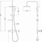 MEXEN/S - KX33 sprchový sloup s termostatickou baterií bílá / chrom 771503391-21