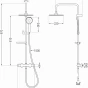 MEXEN/S - KX40 sprchový sloup s termostatickou baterií zlato 771504091-50