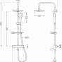 MEXEN/S - KT05 vanový sloup s termostatickou baterií, chrom/bílá 779000593-00