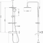 MEXEN/S - KT40 vanový sloup s termostatickou baterií, chrom 779004093-00