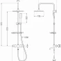 MEXEN/S - KT49 vanový sloup s termostatickou baterií, černá / zlato 779004993-75