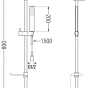 MEXEN/S - DF00 posuvný sprchový set, růžové zlato 785004582-60