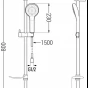 MEXEN/S - DF05 posuvný sprchový set, chrom 785054582-00