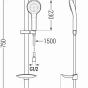 MEXEN/S - DB05 posuvný sprchový set, chrom 785054584-00