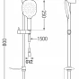 MEXEN/S - DF22 posuvný sprchový set, chrom 785224582-00