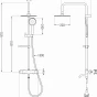 MEXEN/S - KX40 vanový sloup s termostatickou baterií, černá 779004091-70