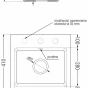 MEXEN - Milo granitový dřez 1-miska 435x410 mm, černá skvrnité 6505441000-76
