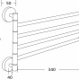 MEXEN - Čtyřramenný držák ručníků, otočný, chrom 7039244-00