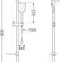 MEXEN/S - DF62 posuvný sprchový set, růžové zlato 785624582-60