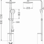 MEXEN/S - Q05 černá sprchový sloup 798050595-70