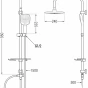 MEXEN/S - T17 chrom sprchový sloup 798171793-00