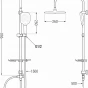 MEXEN/S - T22 chrom sprchový sloup 798222293-00