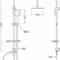 MEXEN/S - T33 chrom sprchový sloup 798333393-00