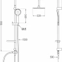 MEXEN/S - X40 chrom sprchový sloup 798404091-00