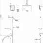 MEXEN/S - X54 sprchový sloup černá / chrom 798545491-71