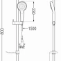 MEXEN/S - Saber DF05 Set umyvadlové a sprchové baterie s příslušenstvím, bílá 72104DF05-20