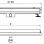 MEXEN - Flat Wall odtokový žlab 2v1 stěna 90 cm černá 1730090