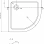 MEXEN - Sprchová vanička čtvrtkruh 90x90, bílá 41109090