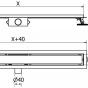 MEXEN - Flat odtokový žlab bez roštu  60 cm nerez 1015060