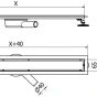 MEXEN/S - Flat 360 M12 podlahový žlab 90 cm otočný nerez 1021090-40