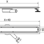 MEXEN/S - Flat 360 M03 podlahový žlab 90 cm otočný nerez 1022090-40