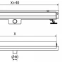 MEXEN - Flat Wall odtokový žlab stěna 2v1 120 cm nerez 1030120