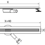 MEXEN - Flat 360 Slim podlahový žlab 90 cm otočný nerez 1041090