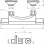 Sprchová baterie termostat bez příslušenství 120mm Aqualight (2564/1,0)