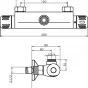 Sprchová termostat baterie horní vývod 150 mm Aquamat chrom (2661/1,0)