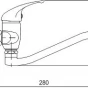 Dřezová baterie 100 mm lékařská páka Metalia 55 chrom (55074L,0)