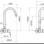 Dřezová baterie s elastickým ramenem 100mm, stříbrošedá-chr. (94484,0S)