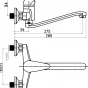 Dřezová umyvadlová baterie 150mm Titania Hit chrom (95570,0)