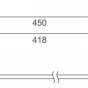 Držák ručníků 450 mm Titania Anet chrom (66327,0)