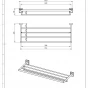Držák osušky 650 mm Metalia 12 chrom (0247,0)