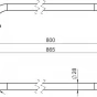 Madlo rovné s krytkami 800 mm bílé (R6680,11)