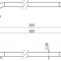 Madlo rovné s krytkami 500 mm bílé (R6650,11)