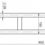 Úchyt dvojitý sklopný 852mm leštěná nerez (R66813,44)