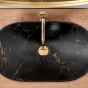 REA - Umyvadlo na desku Royal 60 Black Marble Mat REA-U7478